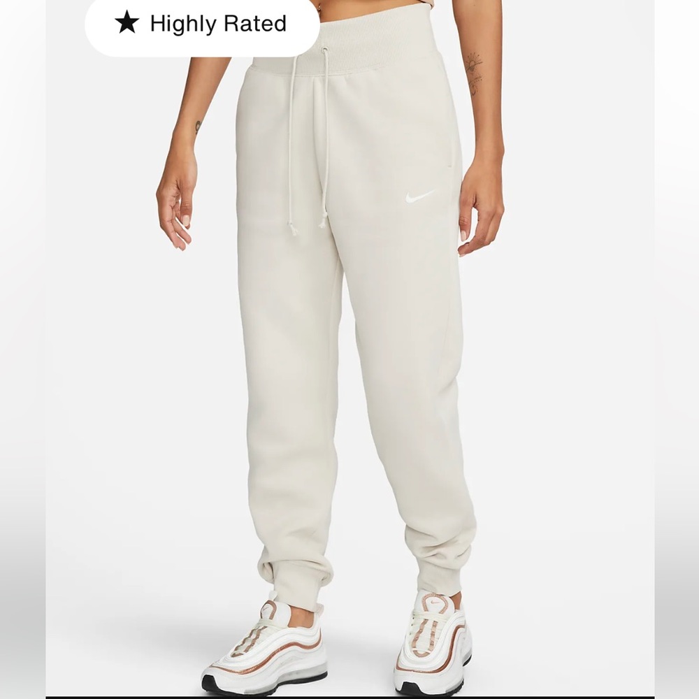 Nike Sportswear Phoenix Fleece - Women’s High-Waisted Joggers, Cream